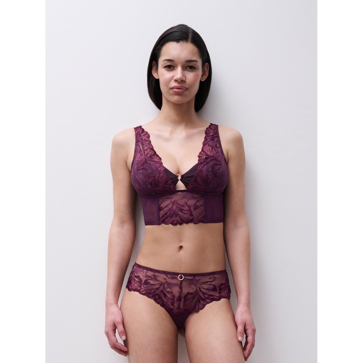 Bustier ILLUSION aubergine lurex, CHANTELLE