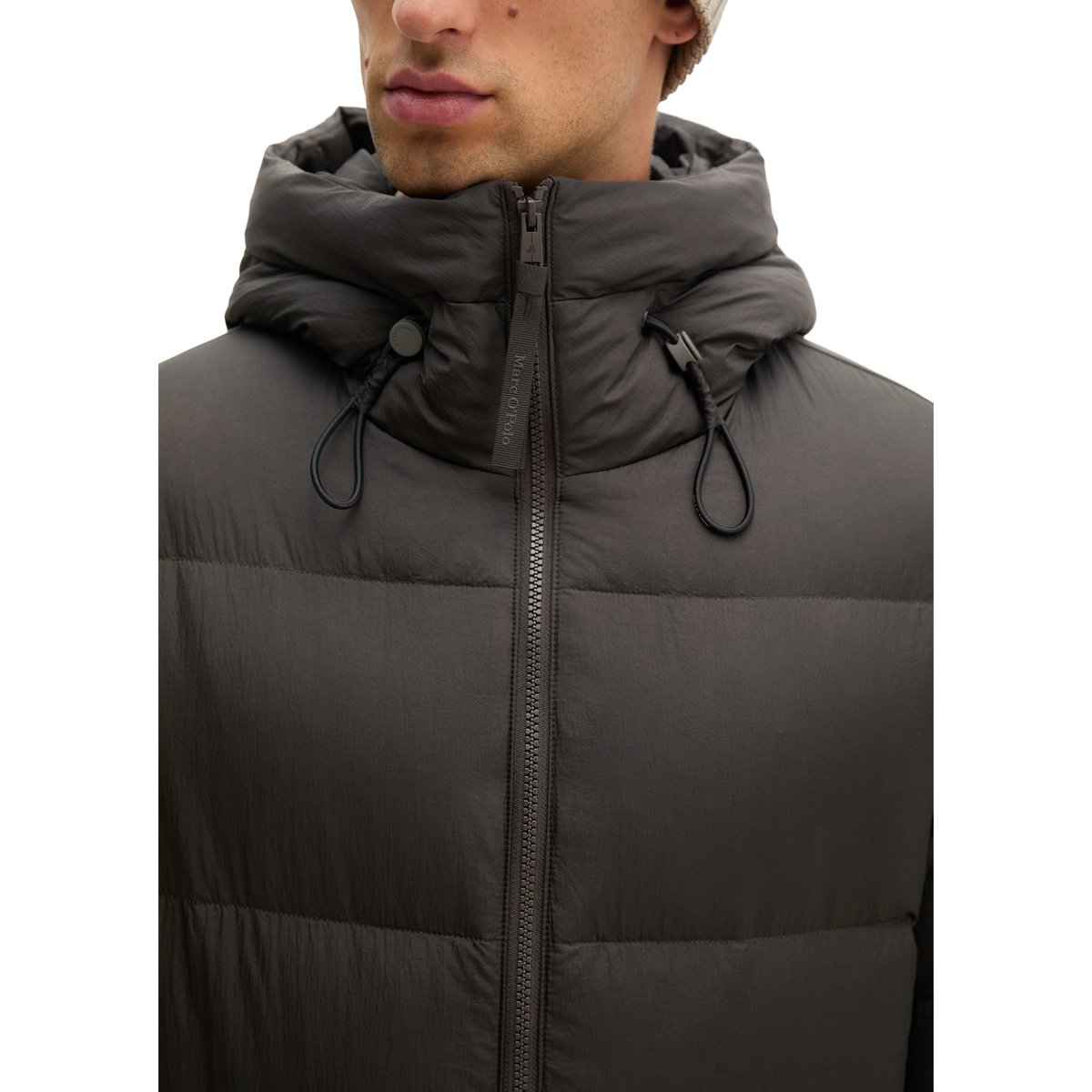 Manteau en duvet coupe regular léger et hydrofuge anthracite, MARC O'POLO