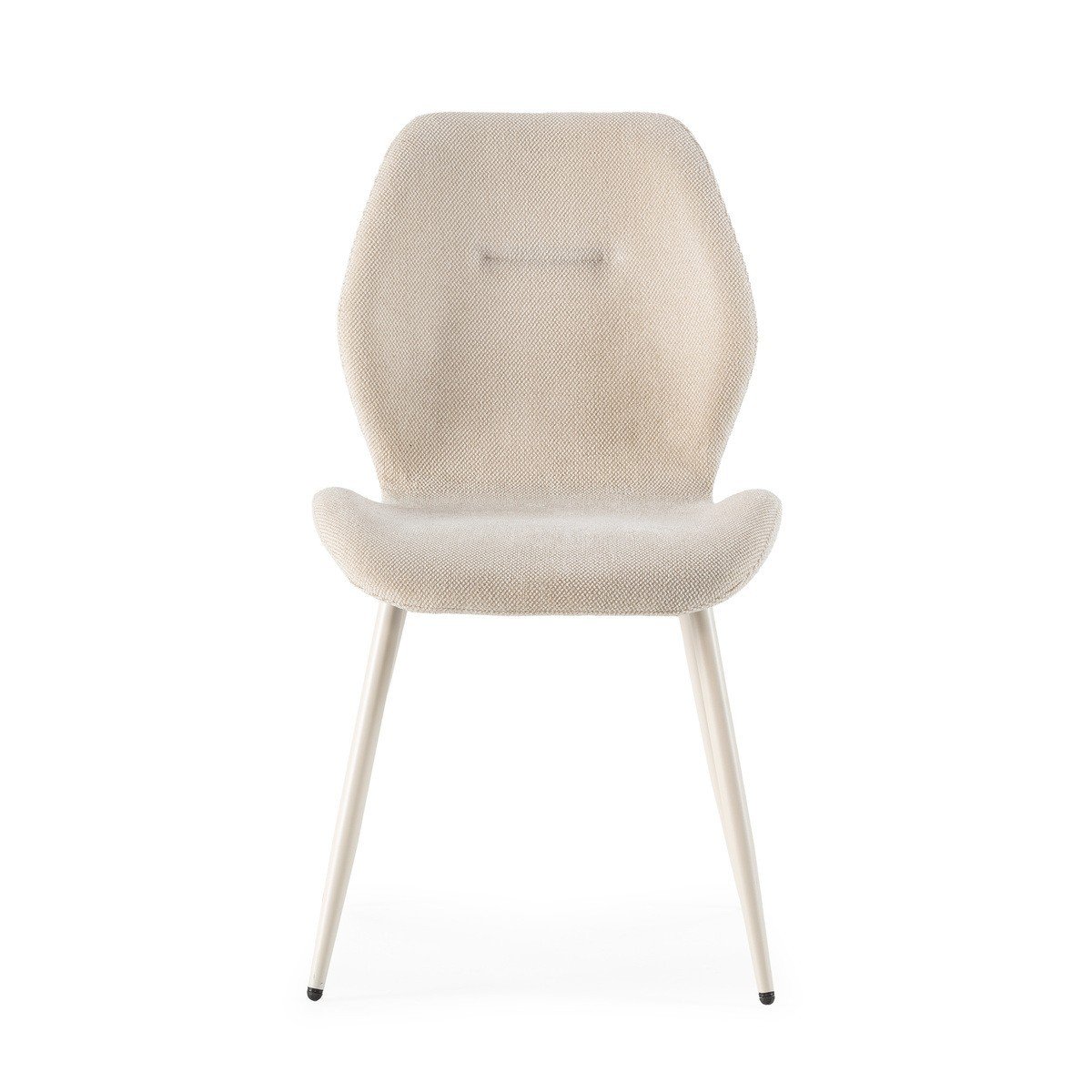 Lot de 4 chaises en tissu - ASHLEY crème, CALICOSY