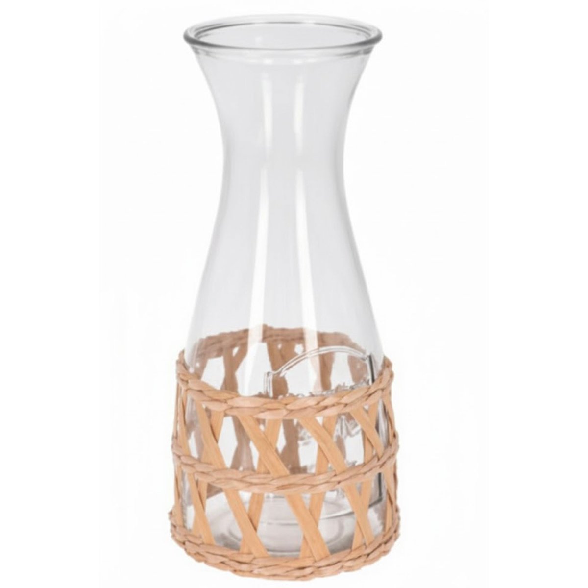Carafe en verre et rotin 1.2L transparent, WADIGA