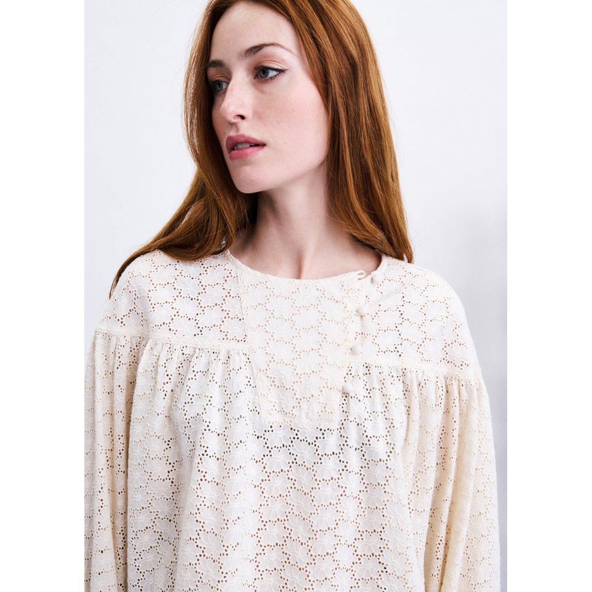 Blouse Takis en coton TAKIS beige crème, FRNCH