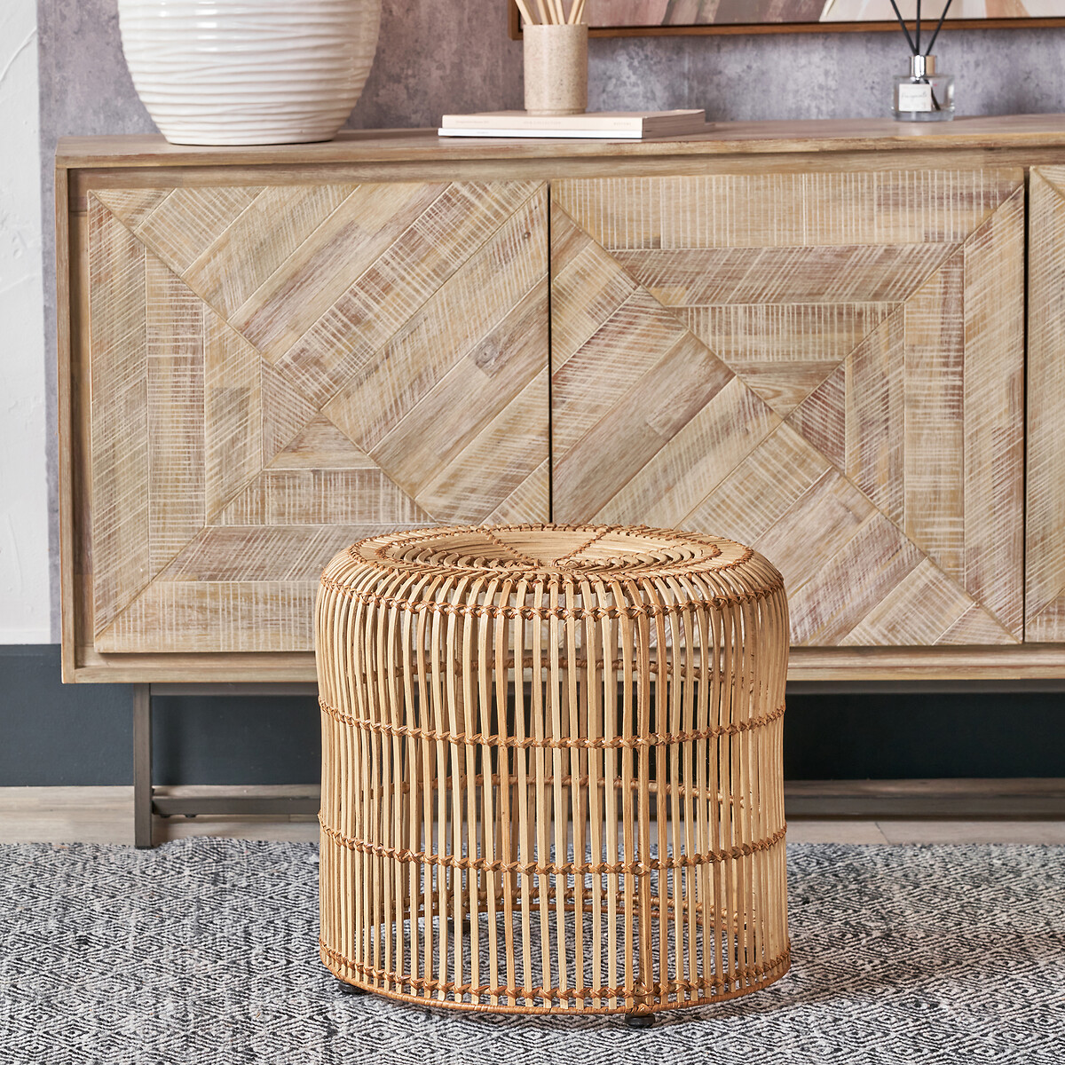 Nerano Rattan Stool natural rattan, SO'HOME