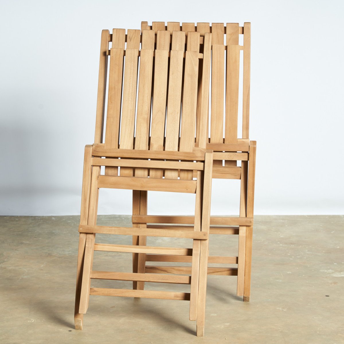 Ensemble table de jardin en teck Frida 200 et 6 chaises Helza naturel, WANDA COLLECTION