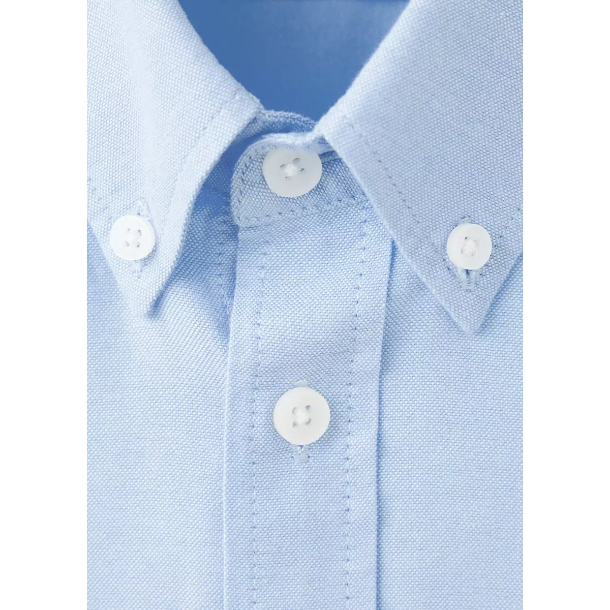 Chemise oxford en coton bleu ciel, MANGO TEEN