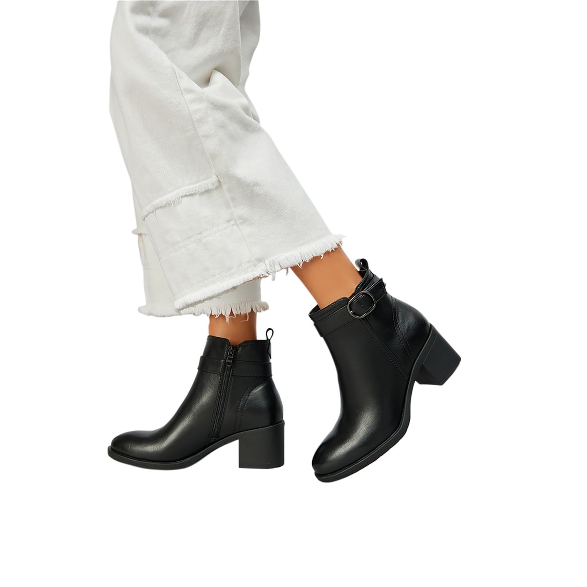 Bottines à Talon Zip noir, ENZA NUCCI