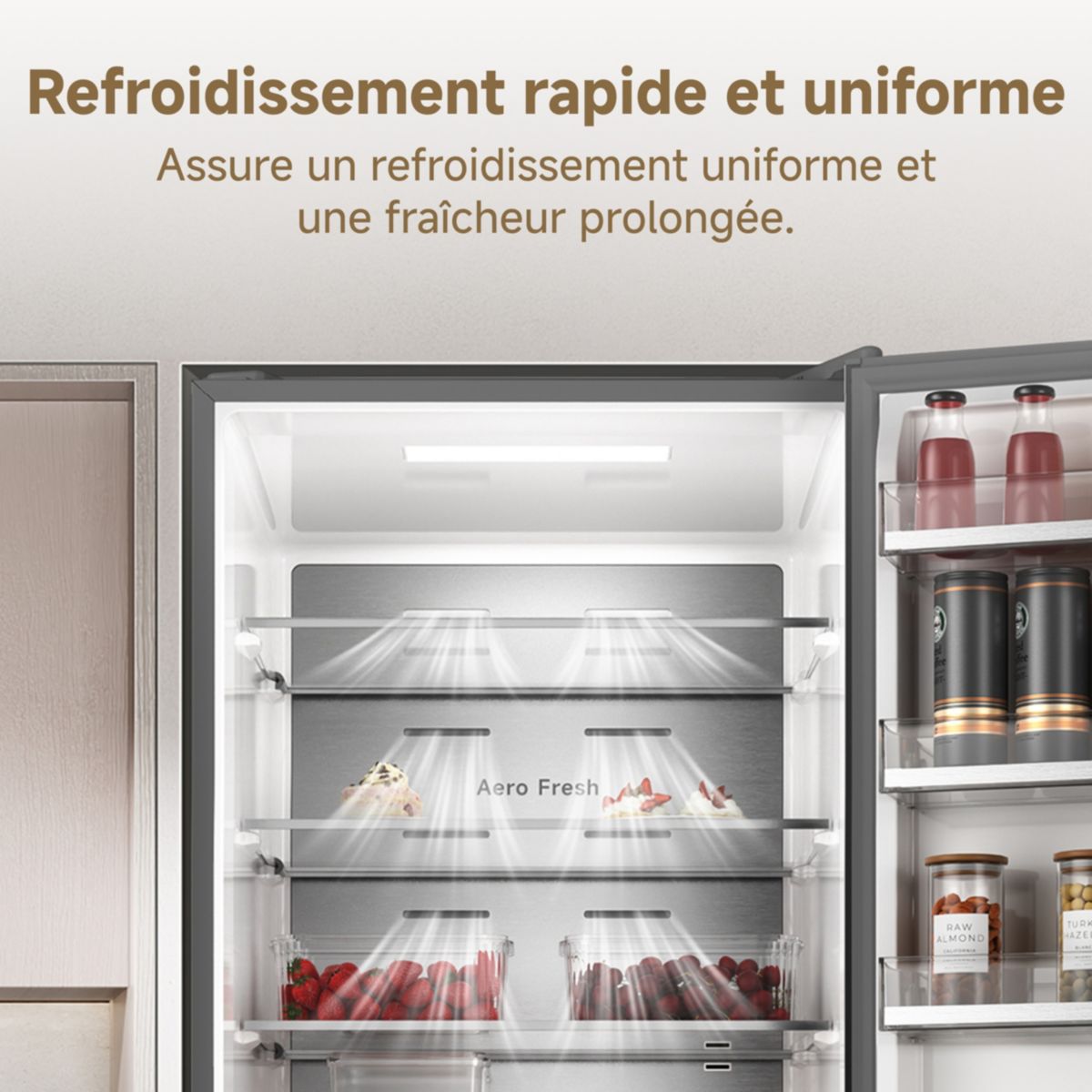 Réfrigérateur combiné Mega Pro 456L-C Dark Grey couleur unique, DREAME