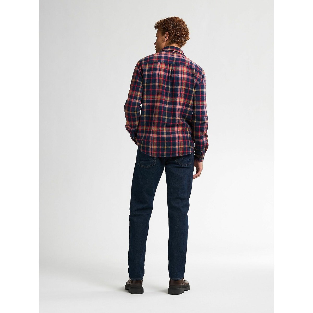 Checked Long Sleeve Shirt navy blue, PETROL INDUSTRIES