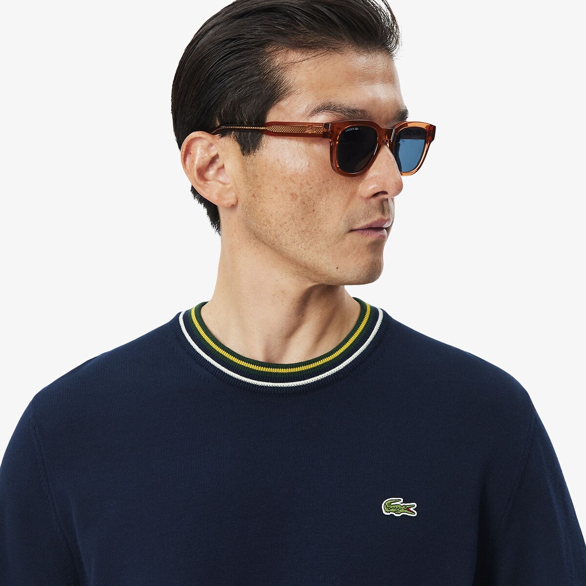 Crew Neck Jumper navy blue, LACOSTE