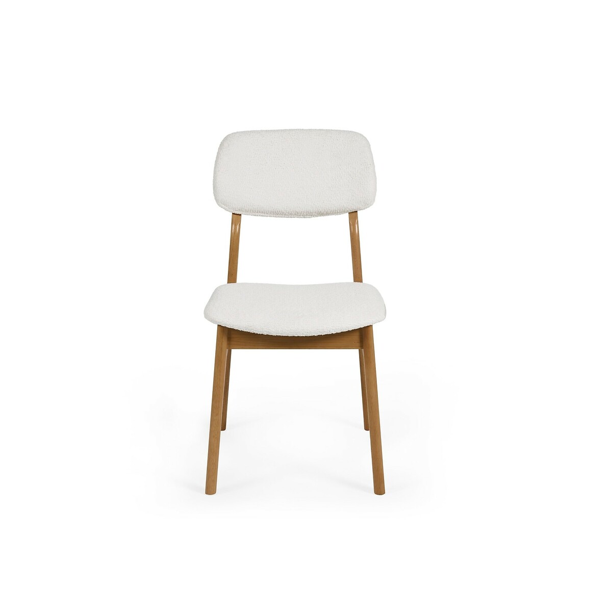 Thalía Oak & Boucle Upholstered Dining Chairs (Set of 2) wood/white, SO'HOME