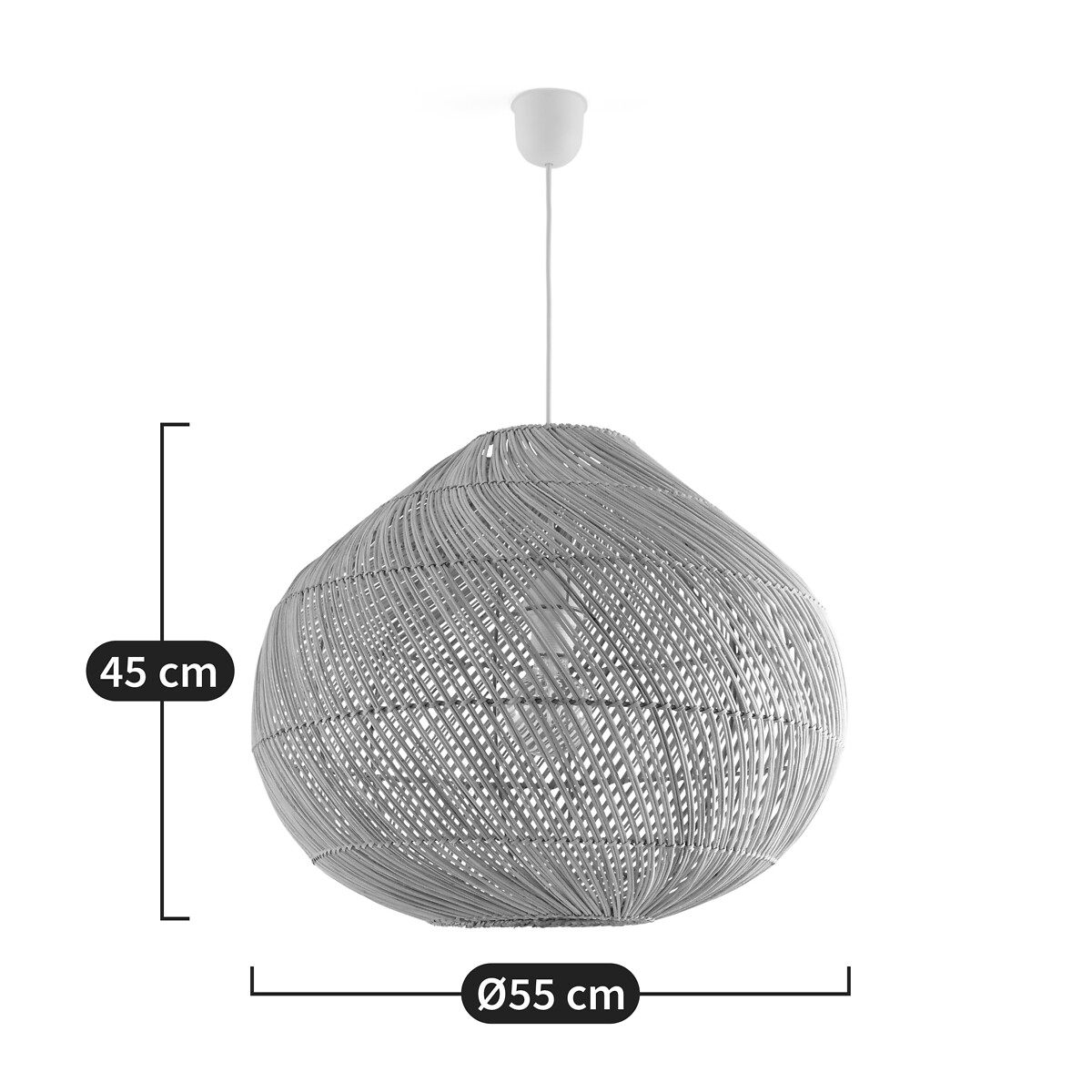 Suspension en rotin Ø55 cm, Dankia naturel, LA REDOUTE INTERIEURS