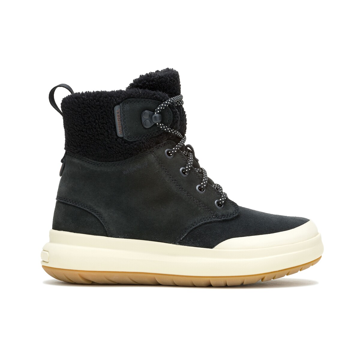 Bottines d'hiver fourrées Sugarloaf Mid Lace Cozy Waterproof noir, MERRELL