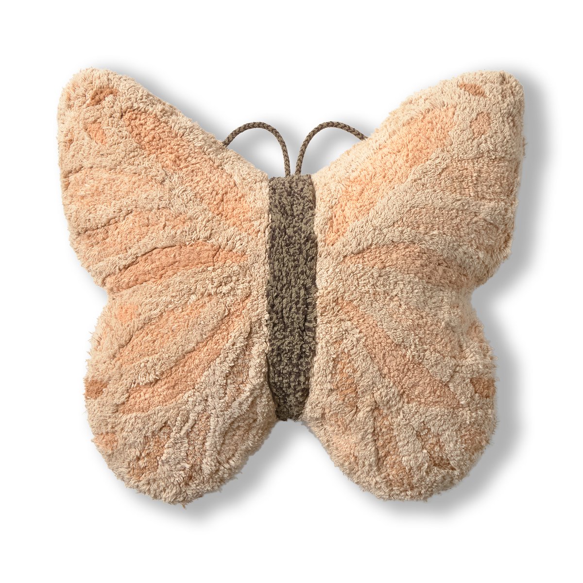 Coussin de sol Papillon PETALS & PALS rose, châtaigne, sable rose, grain de café, brun terre, naturel, LORENA CANALS