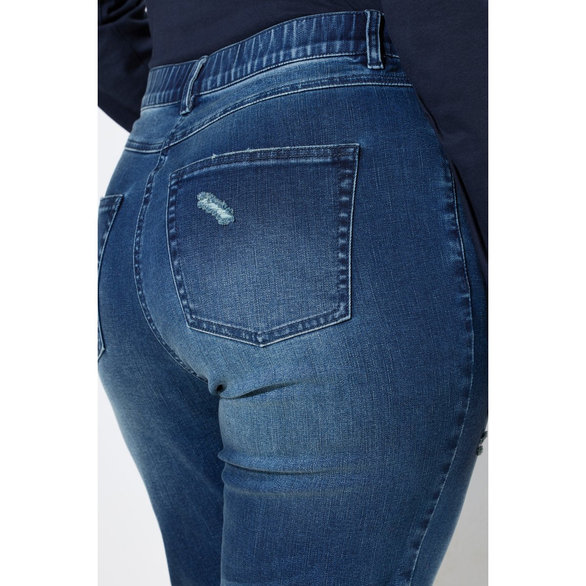 Jean Mom jambe large bleu jean, ULLA POPKEN