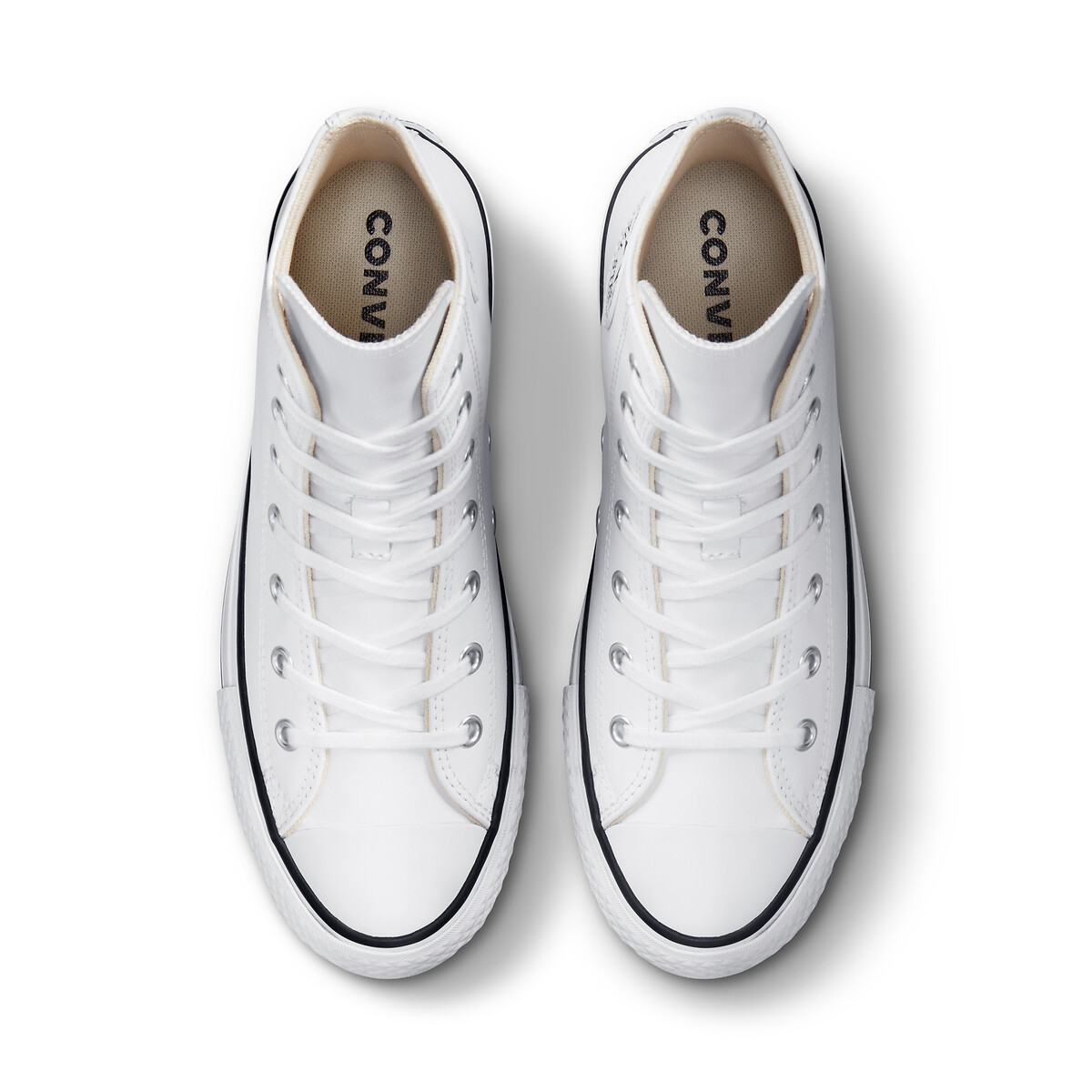 Baskets All Star Eva Lift Foundation Leather blanc, CONVERSE