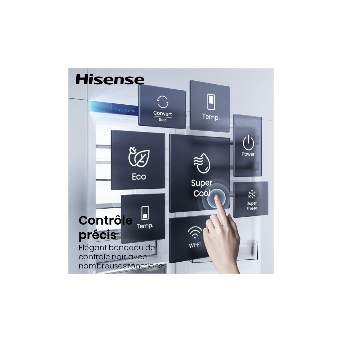 Réfrigérateur 1 porte encastrable RL3B303SAWE MetalTechCooling couleur unique, HISENSE