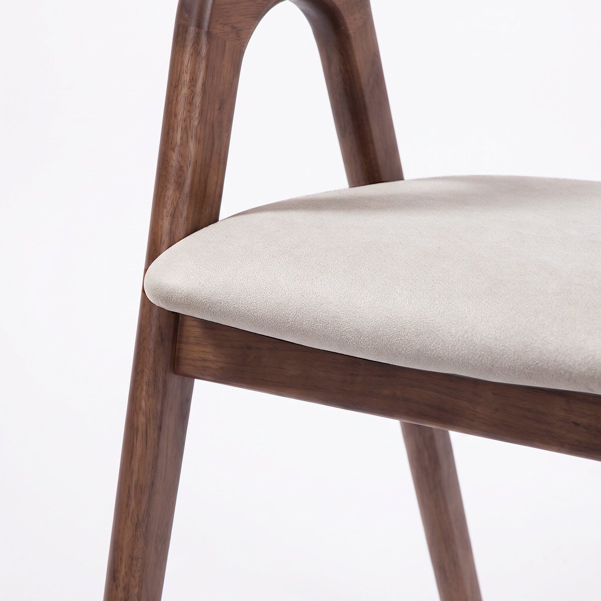 Chaise en bois d'hévéa et tissu - HAWA marron, MAISON PAVANE