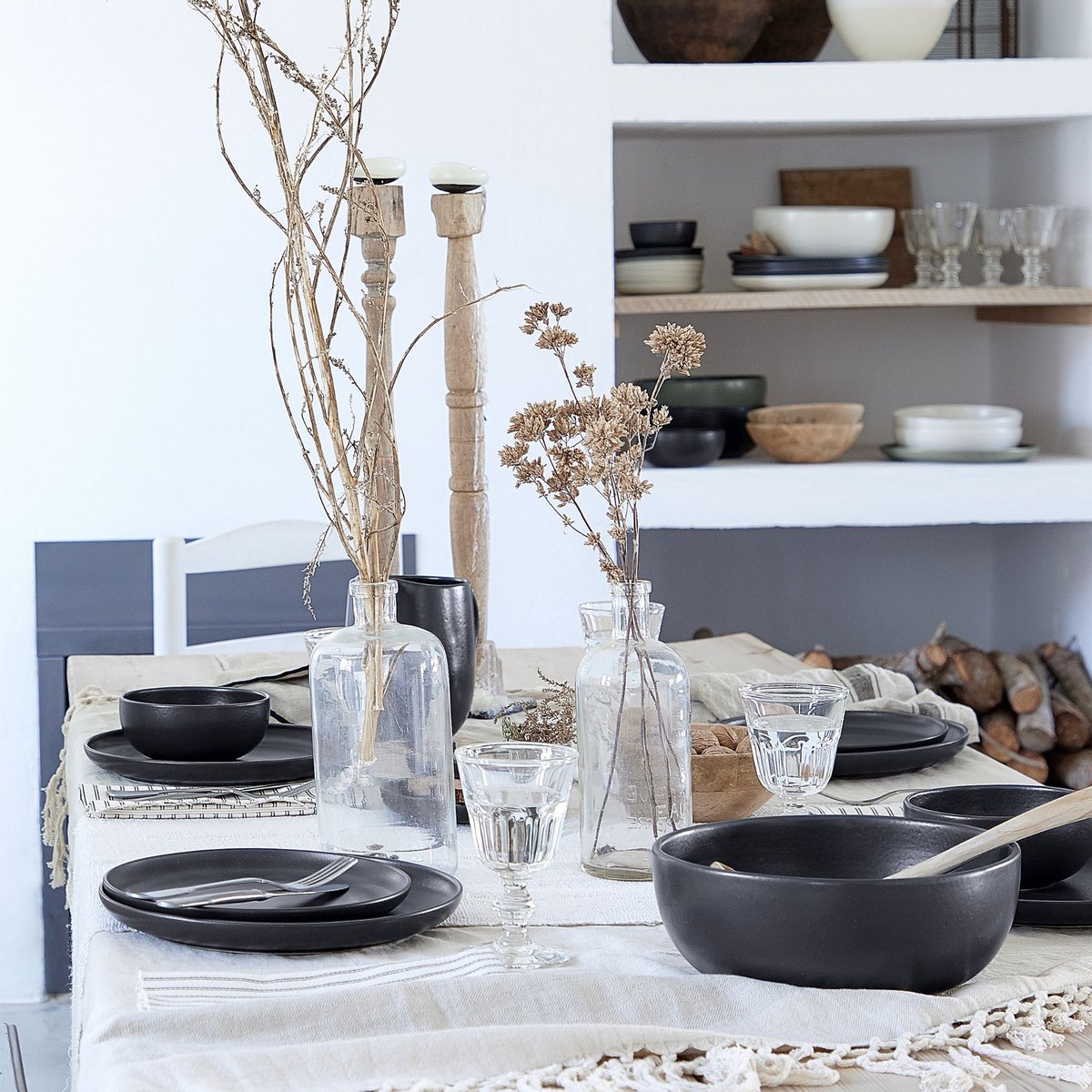 Set Table 30 Pièces avec Tasse Pacifica by Casafina seed grey, COSTA NOVA