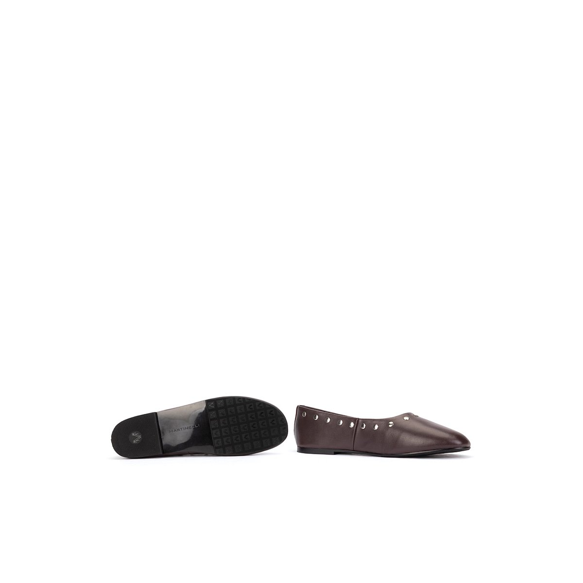 Ballerines cuir Bellucci wine, MARTINELLI