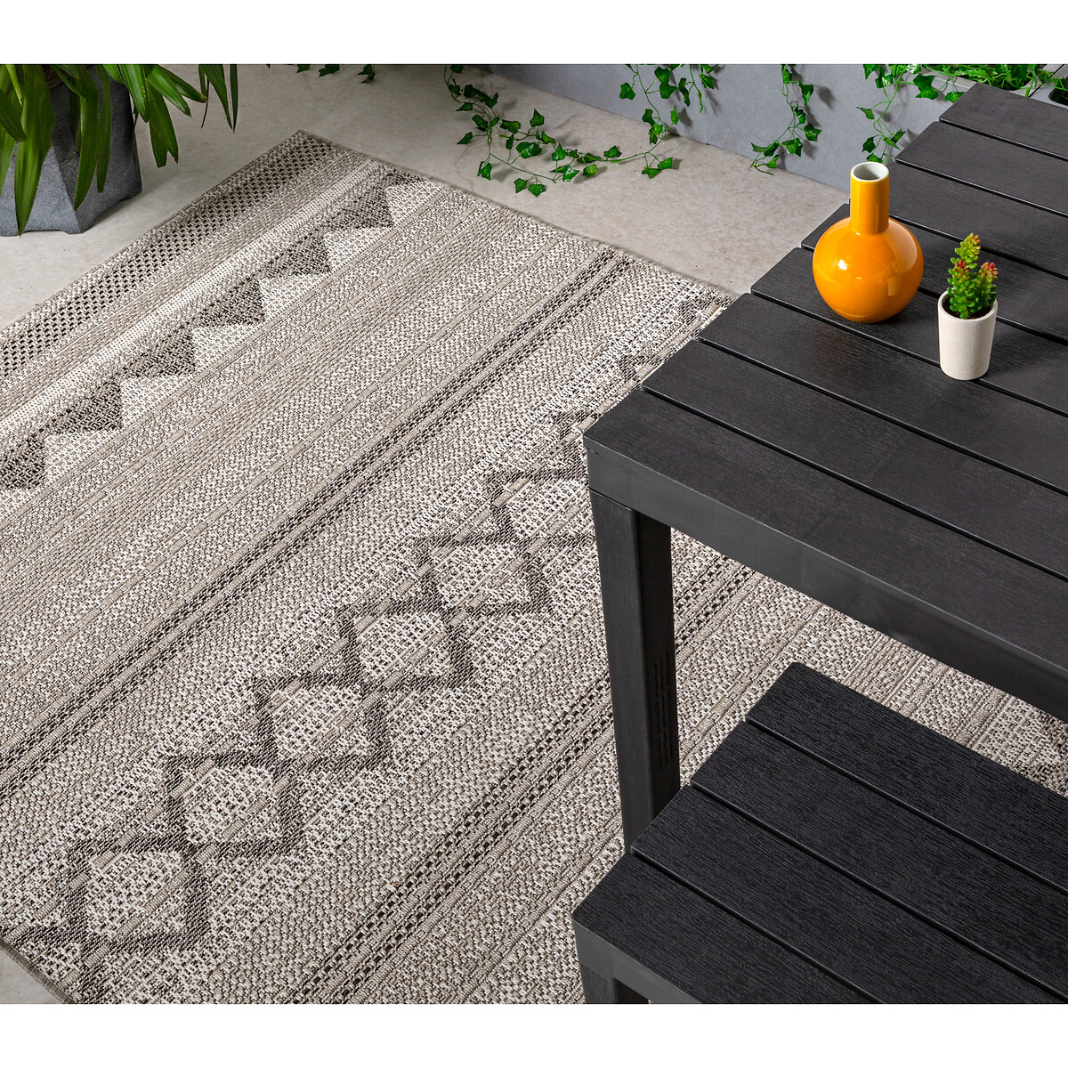 Diamond Patterned Indoor/Outdoor Rug natural, SO'HOME