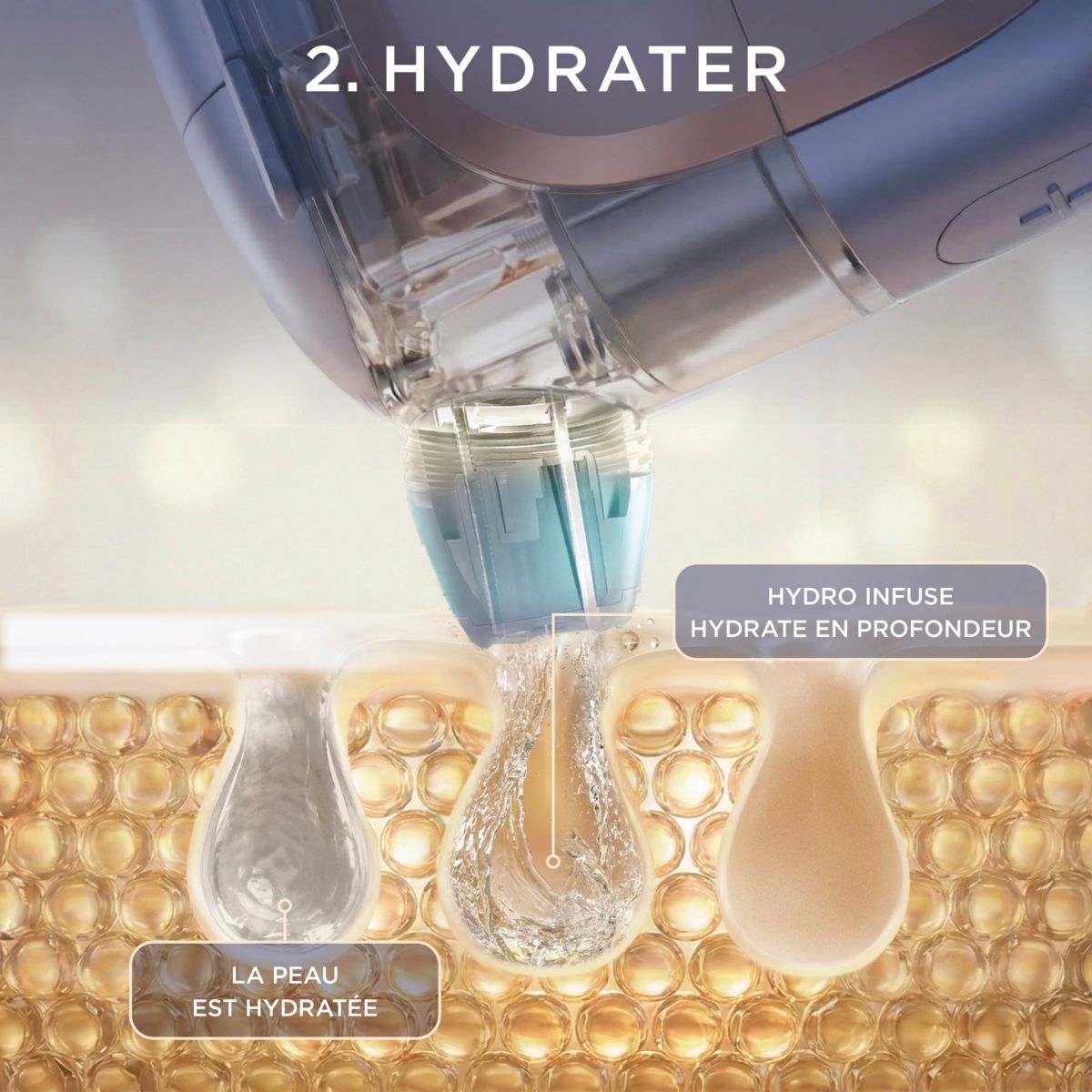 Appareil éclat visage 3 en 1 FacialPro Glow + DePuffi: nettoyant, hydratant, resculptant - Bleu Spa couleur unique, SHARK