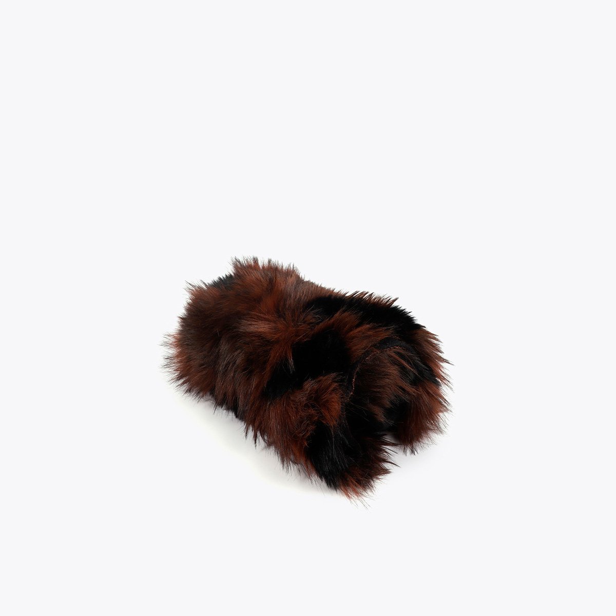 Écharpe tricotée à revers motif léopard noir, LOLA CASADEMUNT