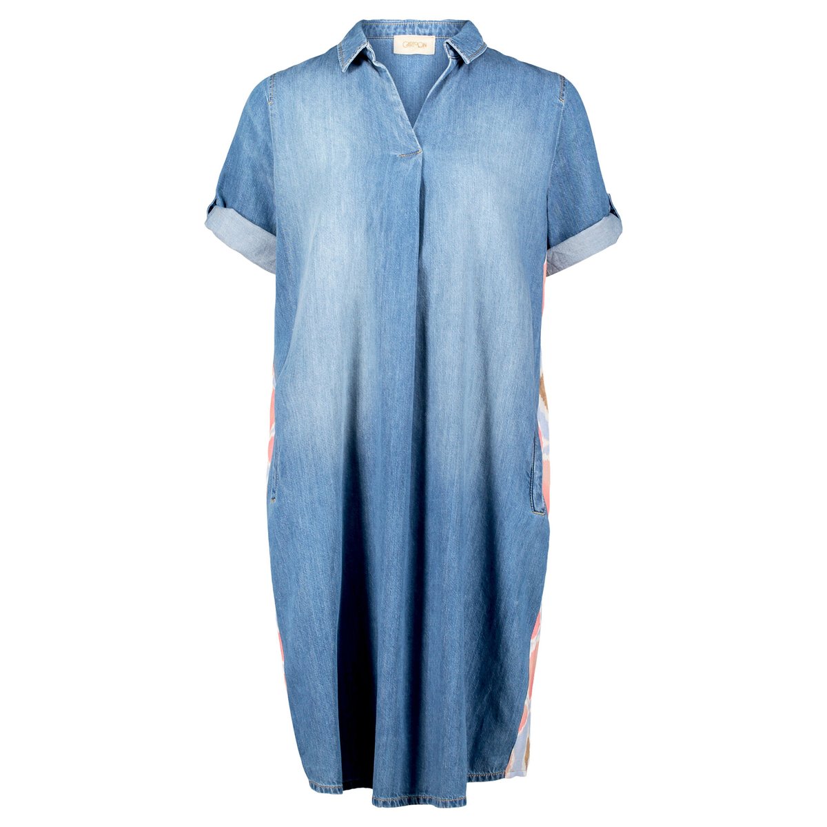 Robe en jean à patchs patch blue/rosé, CARTOON
