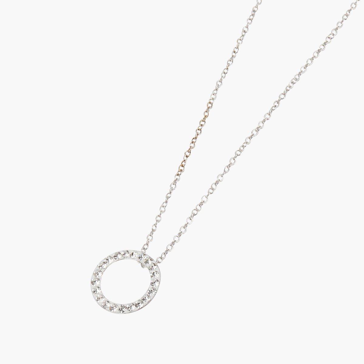Collier pendentif anneau zircon argent 925 argenté, BALABOOSTE
