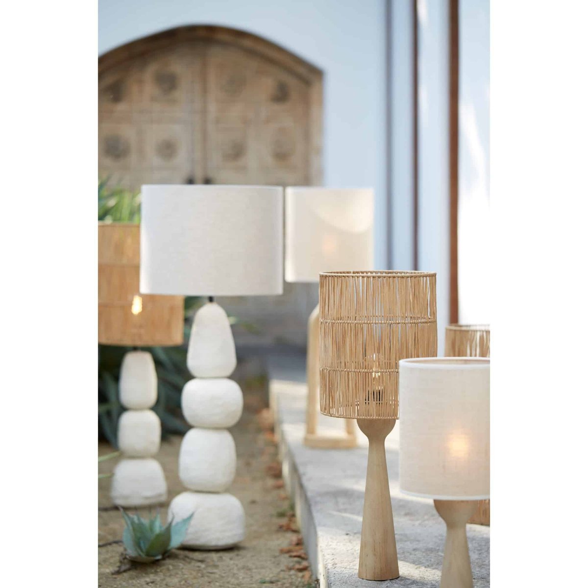 Abat-Jour Textiles LANZANO naturel, LIGHT & LIVING