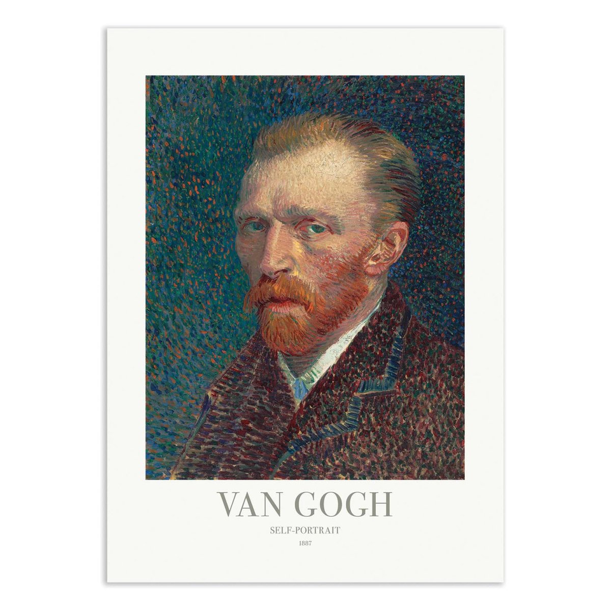 Affiche d'art - Self-Portrait - Vincent Van Gogh couleur unique, WALL EDITIONS