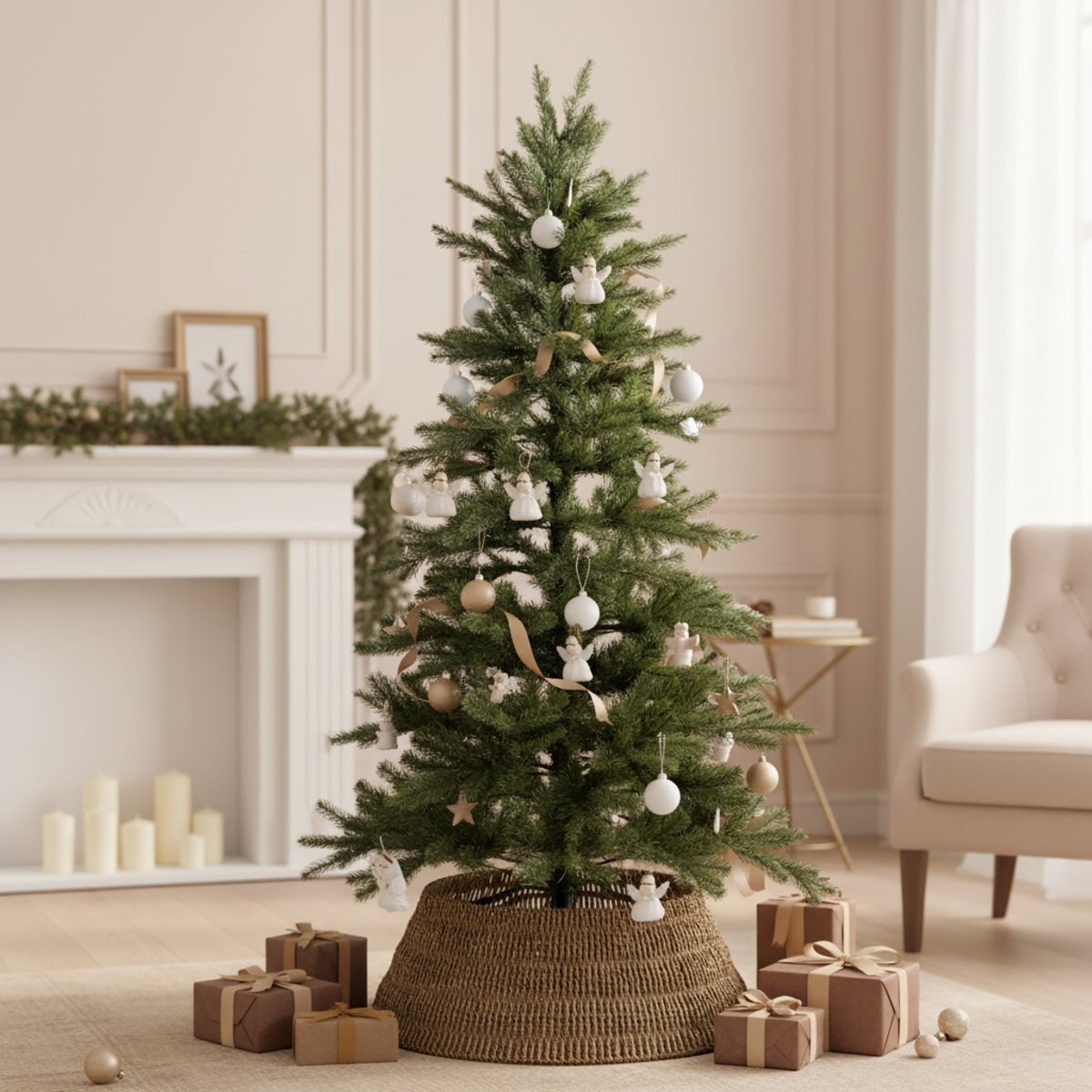 Arbre de noël décoratif artificiel H120 SLIM vert, SIA DECO