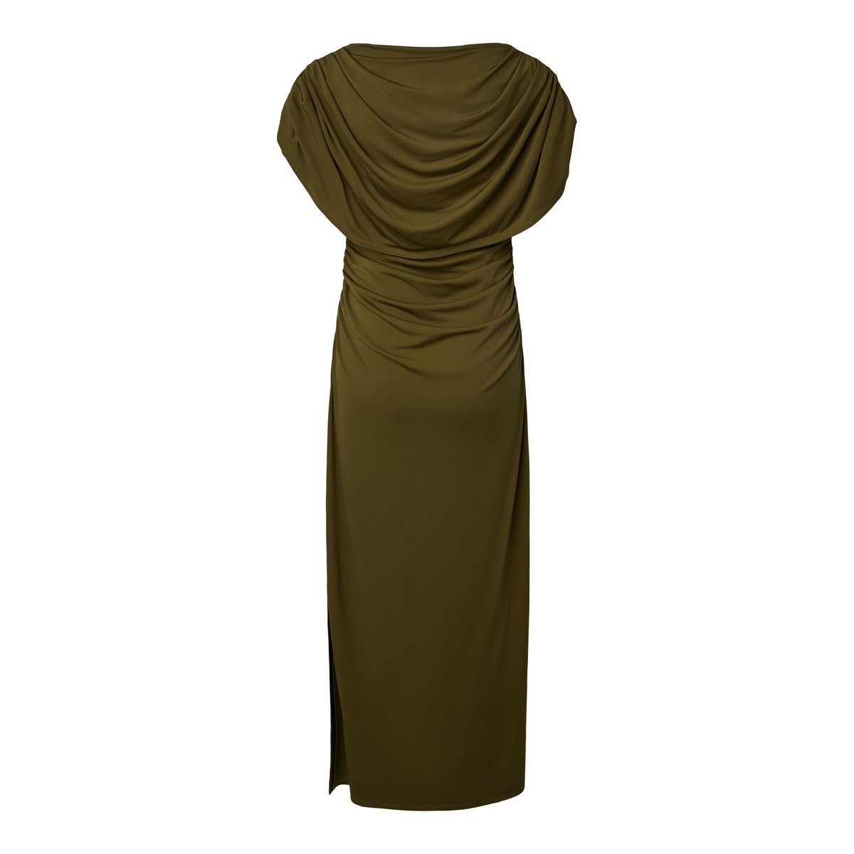 Robe Longue marron - dark olive1, YAS