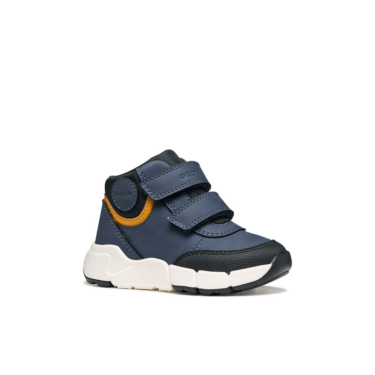 Flexyper high top touch 'n' close trainers navy/orange, GEOX