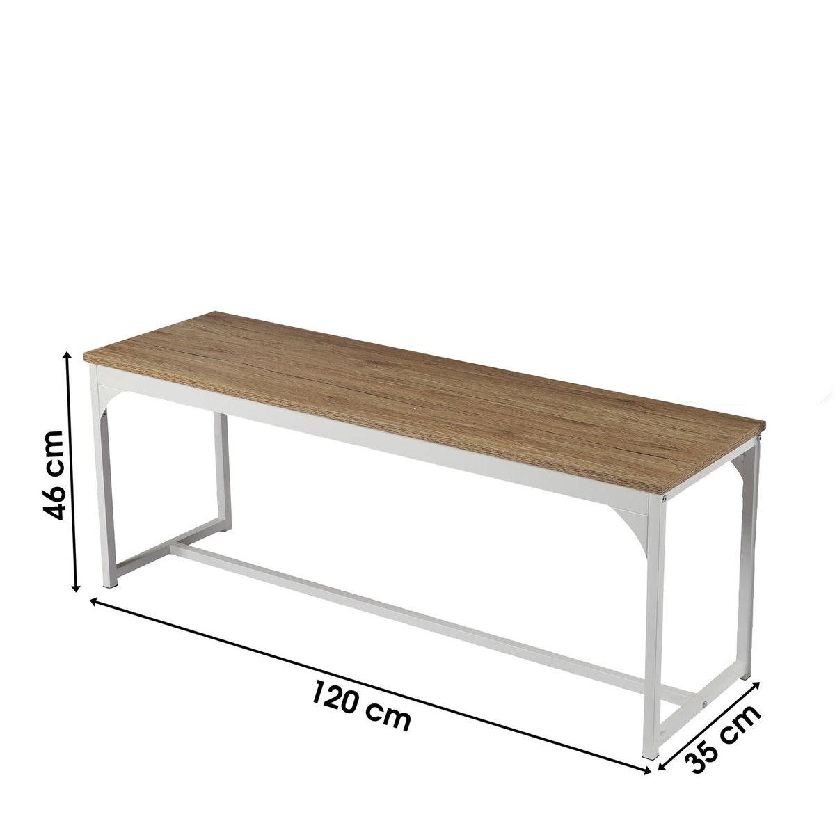 Banc d'intérieur 2 places design industriel CASA BLANCA beige, TOILINUX