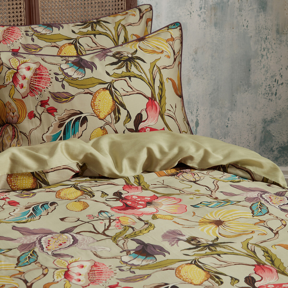 Morton Timeless Floral 100% Cotton Duvet Cover and Pillowcase Set natural, EW BY EDINBURGH WEAVERS