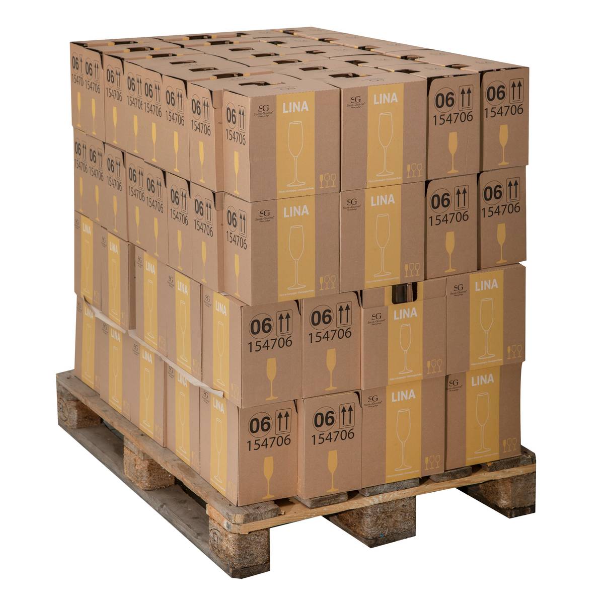 Lot de 6 flûtes à champagne en verre 21 cl LINA transparent, SECRET DE GOURMET