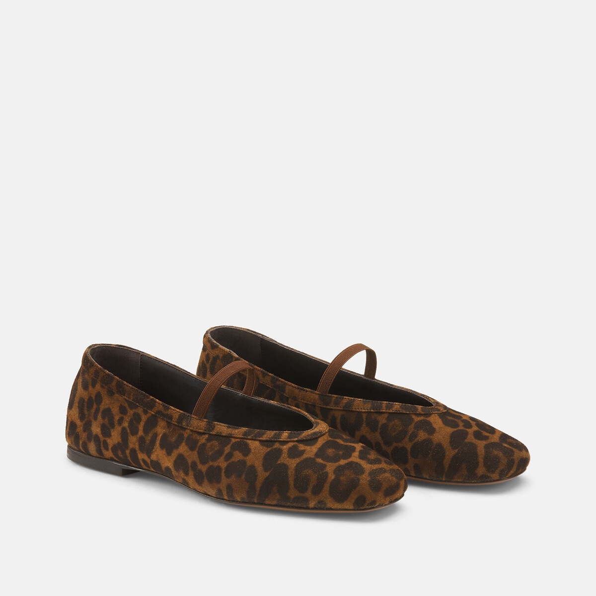Ballerines en cuir n°136 léopard, RIVECOUR