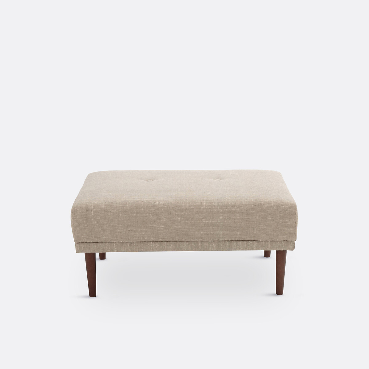 Pouf polyester Tuske beige lin, LA REDOUTE INTERIEURS