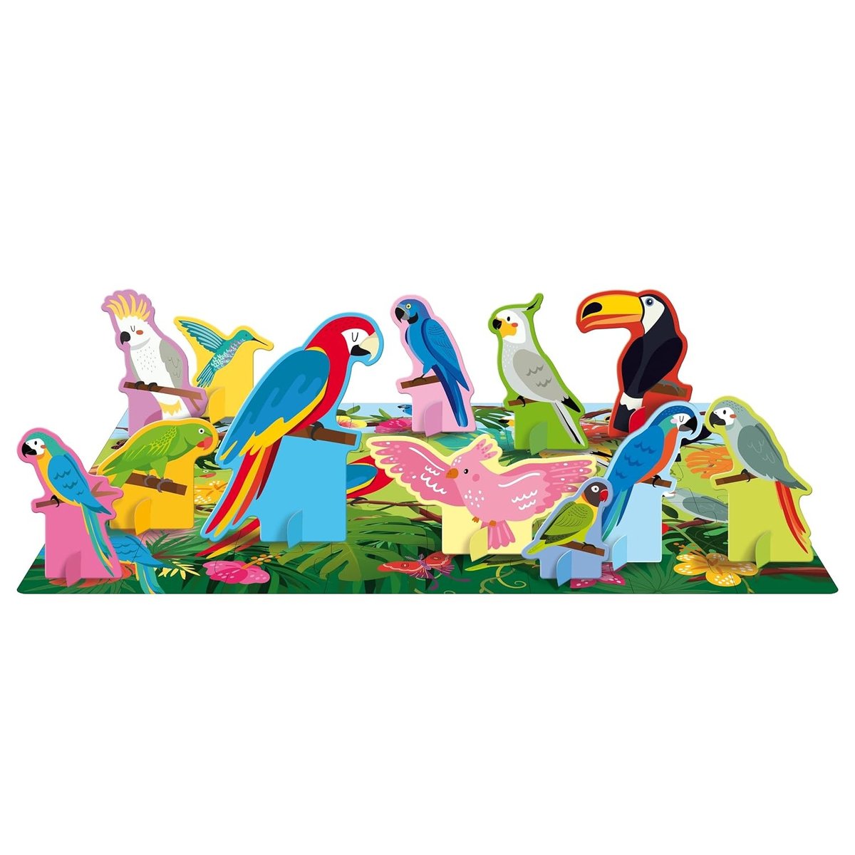 Livre et puzzle Les oiseaux bleu, SASSI JUNIOR