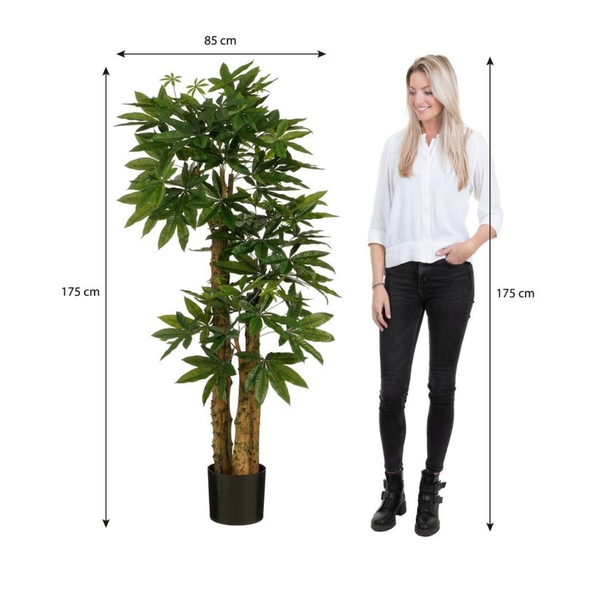 Plante artificielle PACHIRA vert, MICA DECORATIONS