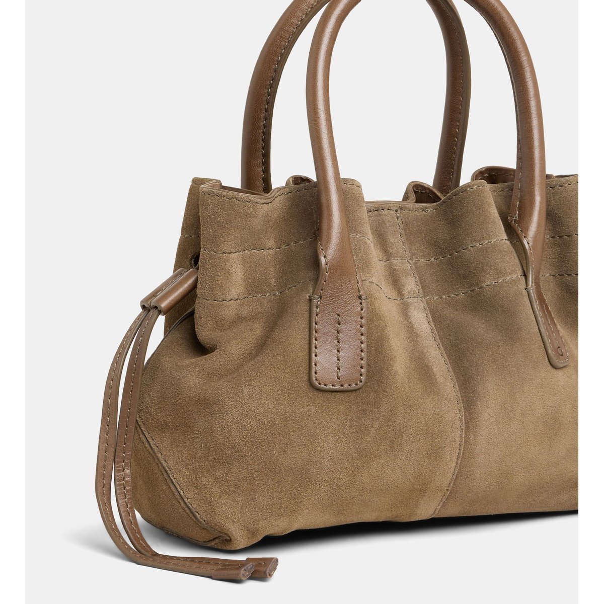 Sac cabas cameron en cuir et suède marron taupe, GALERIES LAFAYETTE