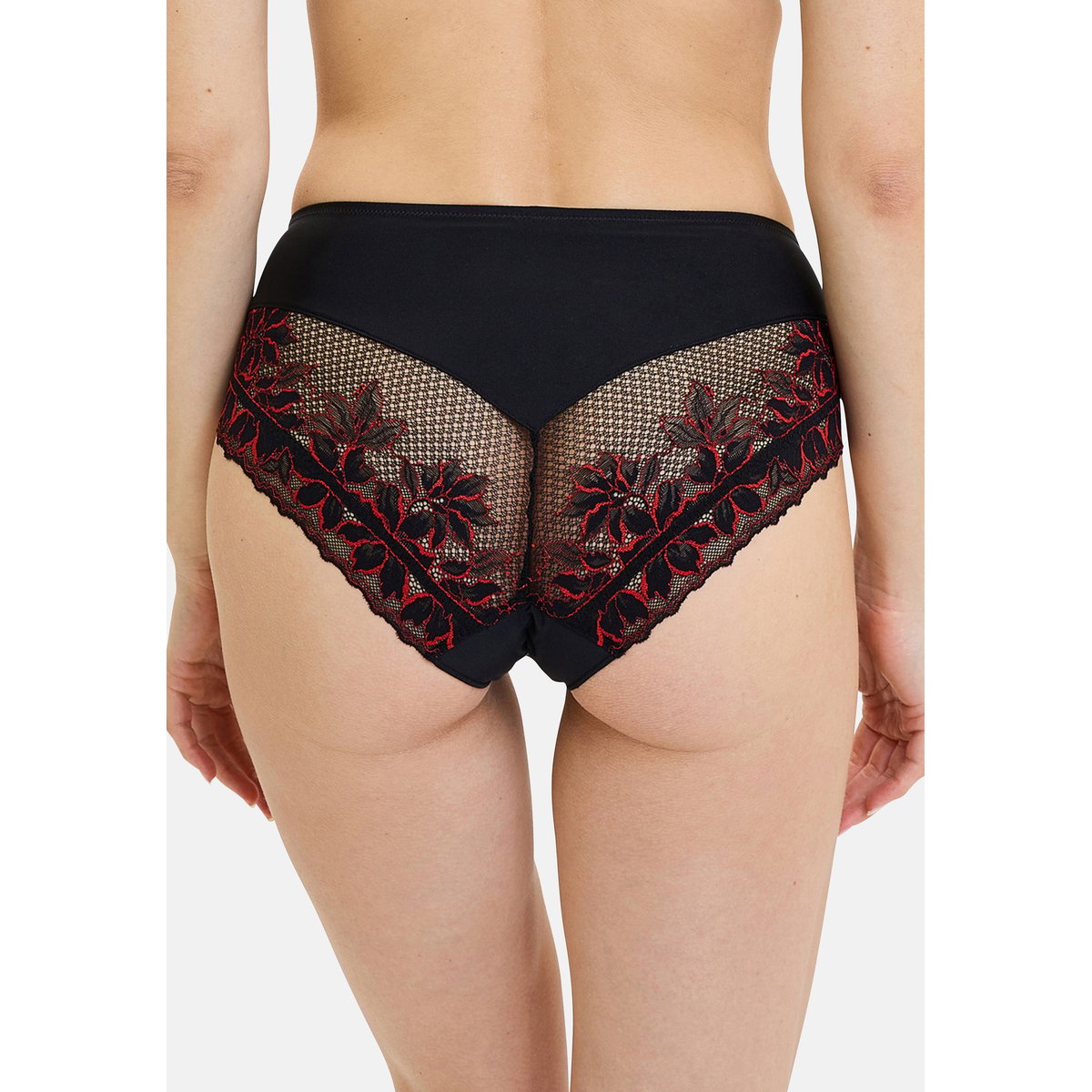 Culotte MÉLODIE noir, rouge, SANS COMPLEXE
