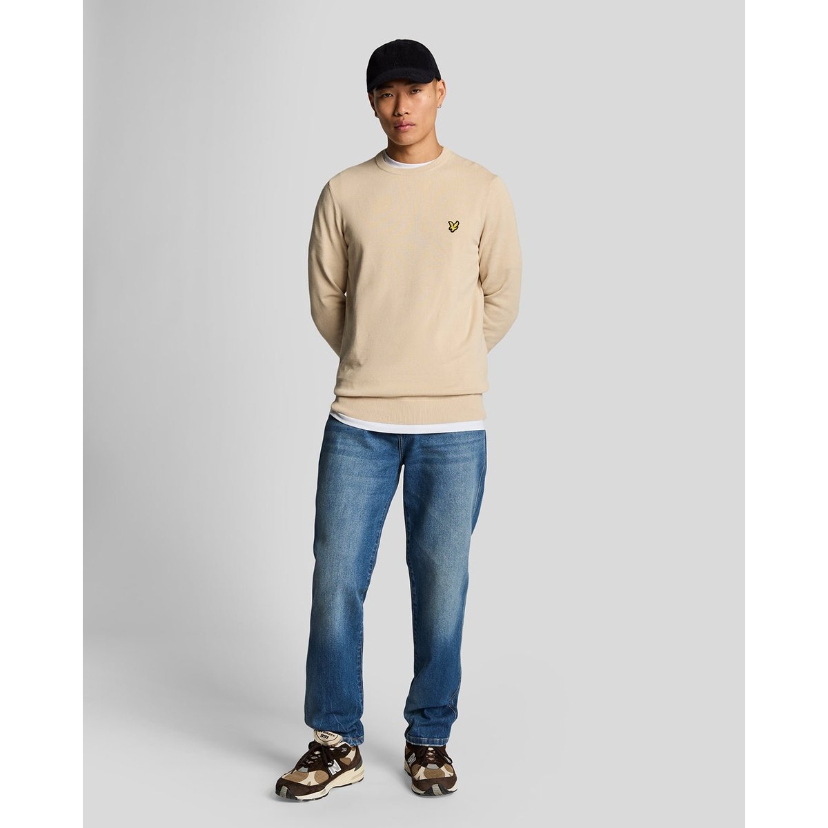 Jean coupe regular fuselé en denim bleu pierre wash, LYLE & SCOTT