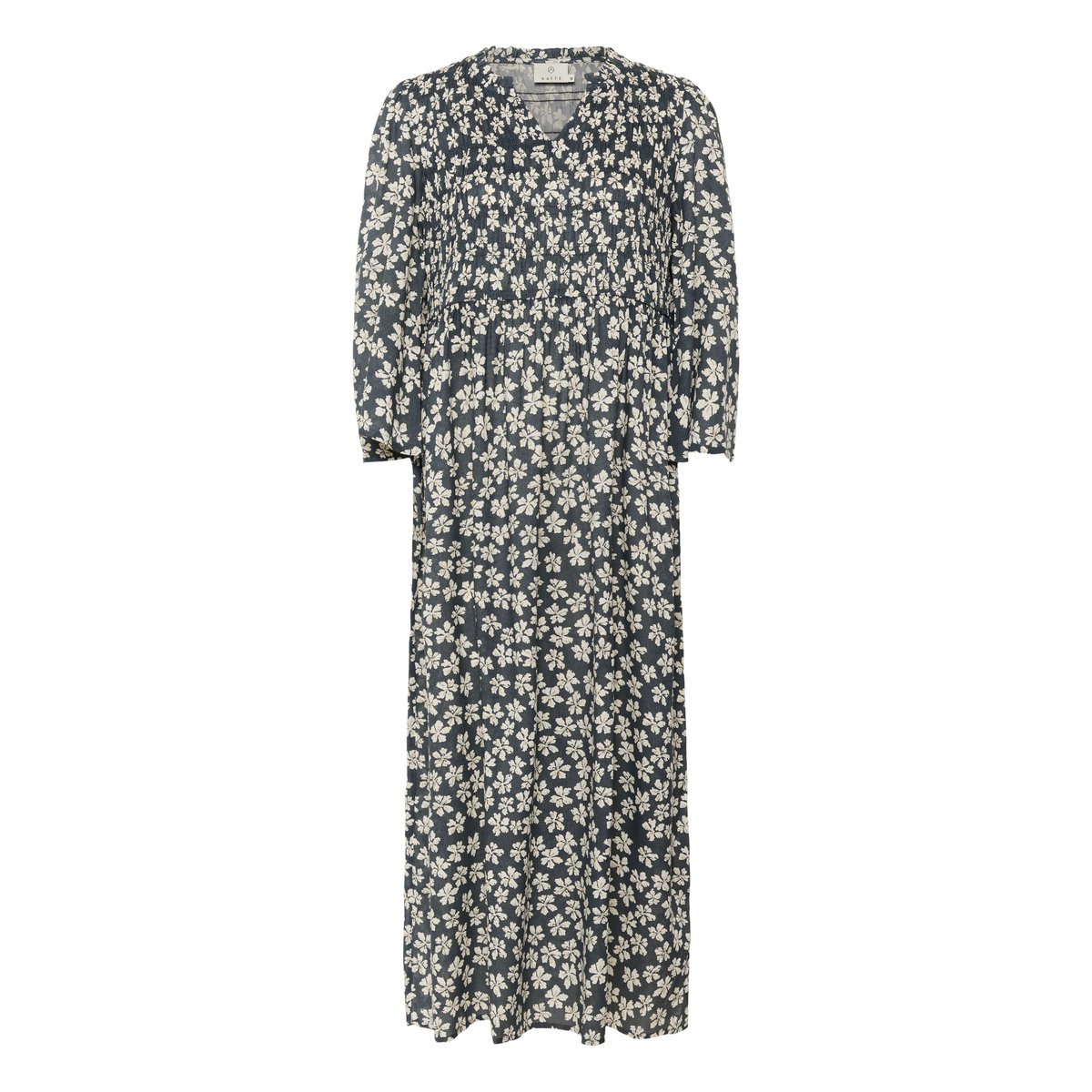 Dress gris turbulence/blanc/flower, KAFFE