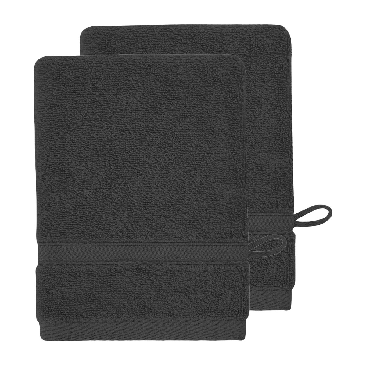 Lot de 2 gants en coton biologique 520 g/m² BIO ORGANIKA carbone, SENSEI MAISON