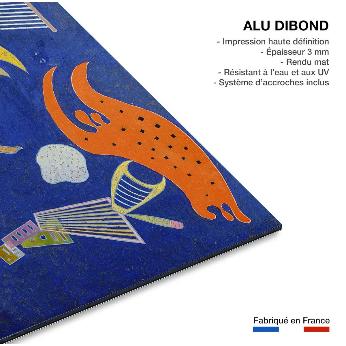 Tableau célèbre La Flèche de Kandinsky tableau alu dibond, HEXOA