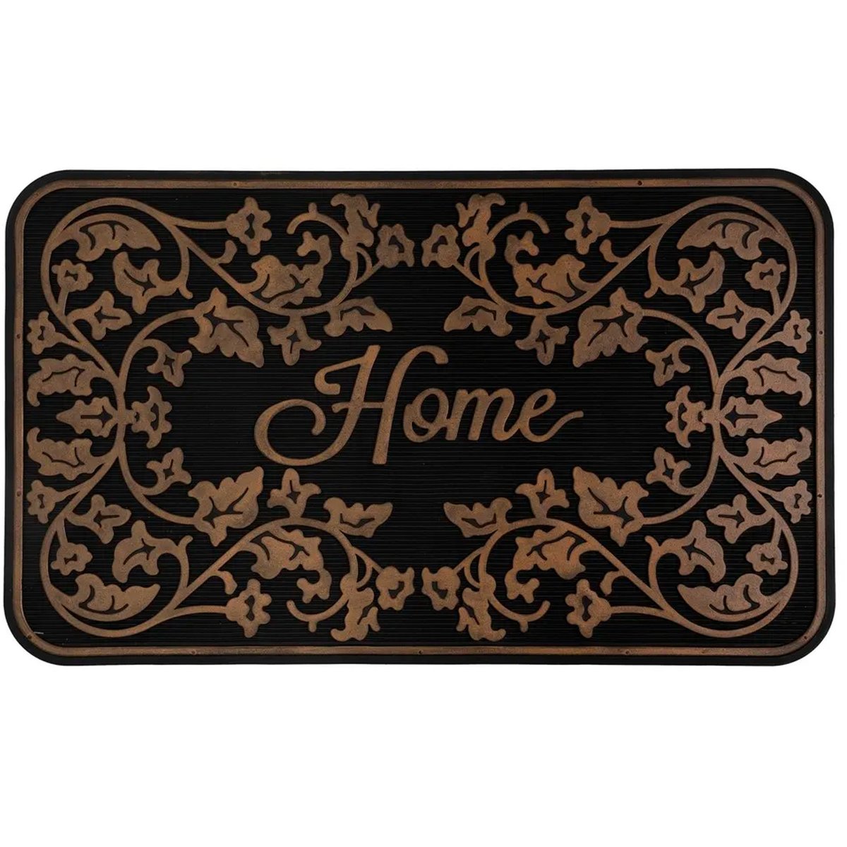 Paillasson caoutchouc Home 75x45x0.5cm noir, WADIGA
