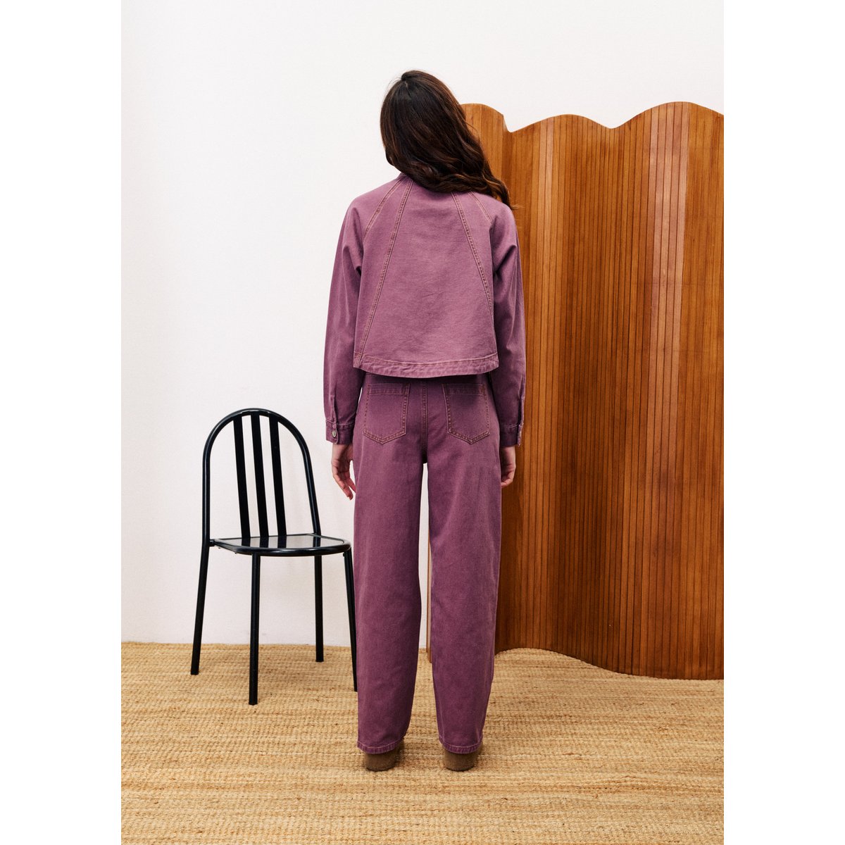 Chemise en coton MASALA violet, FRNCH