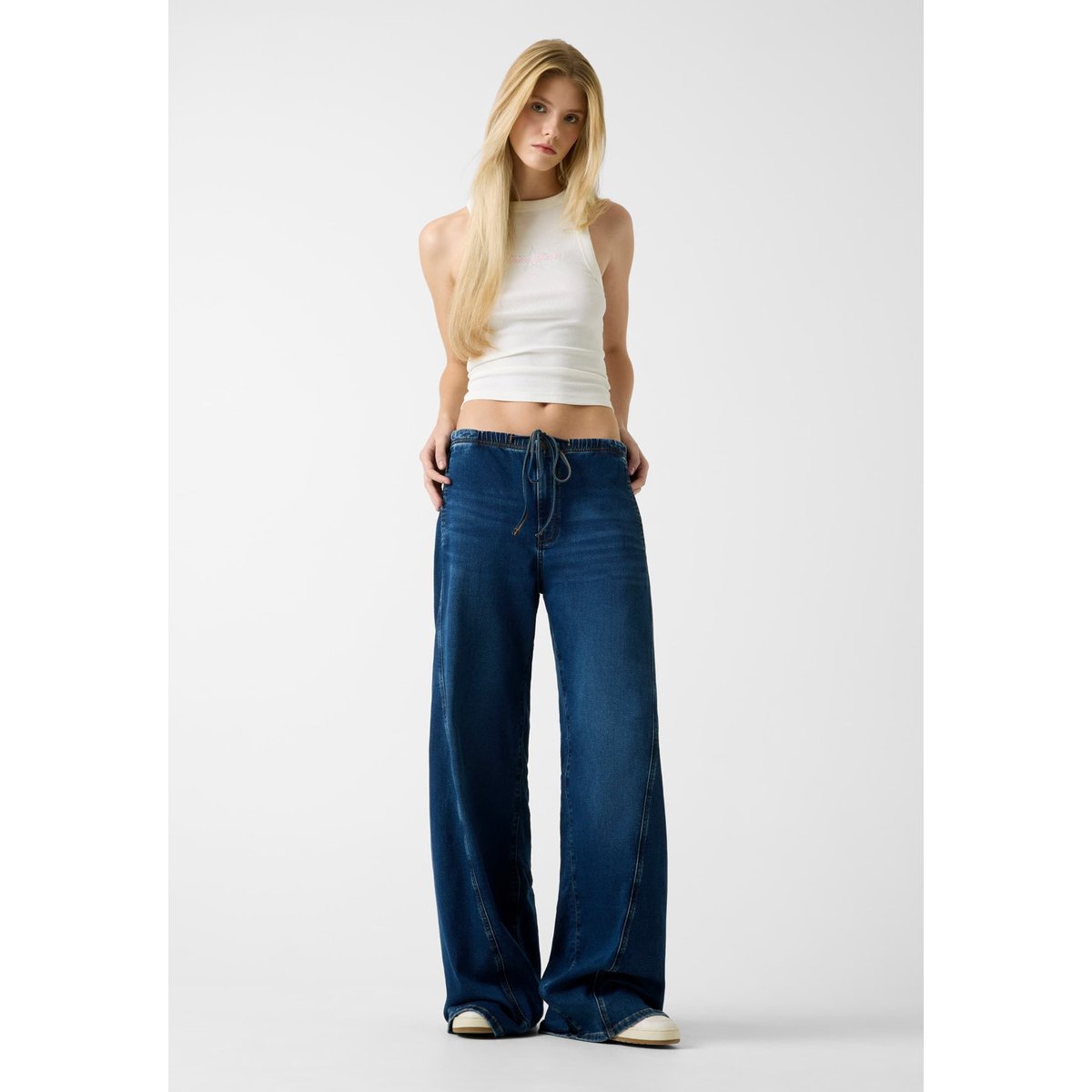 Jean Torsadé Jambe Extra Large bleu foncé, GUESS JEANS