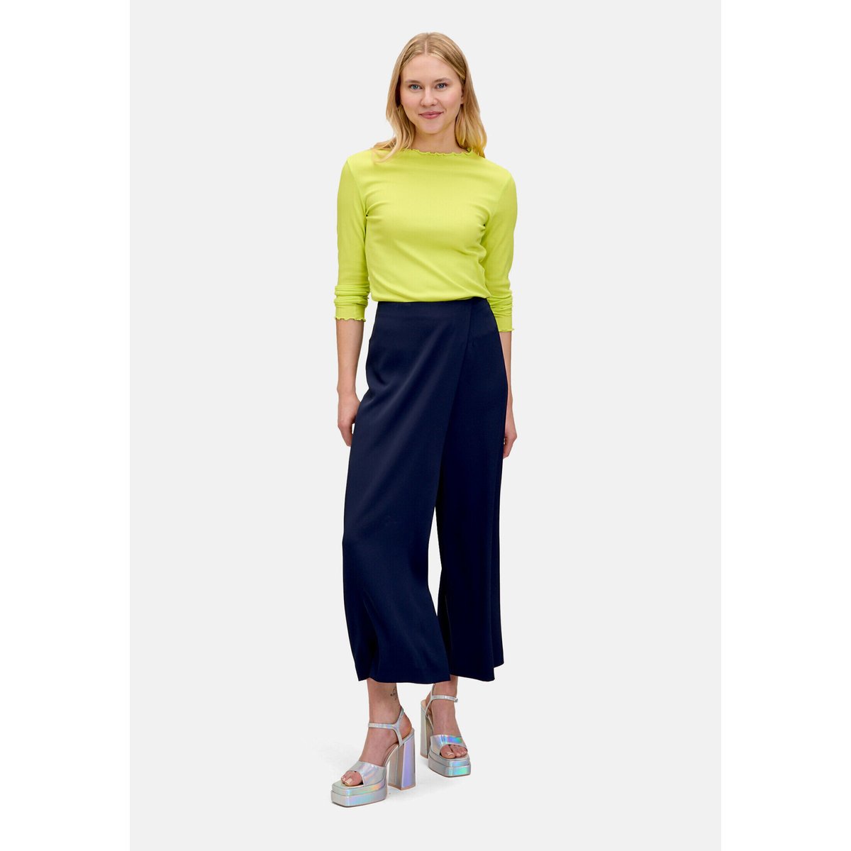 Pantalon casual à jambes larges maritime blue, CARTOON