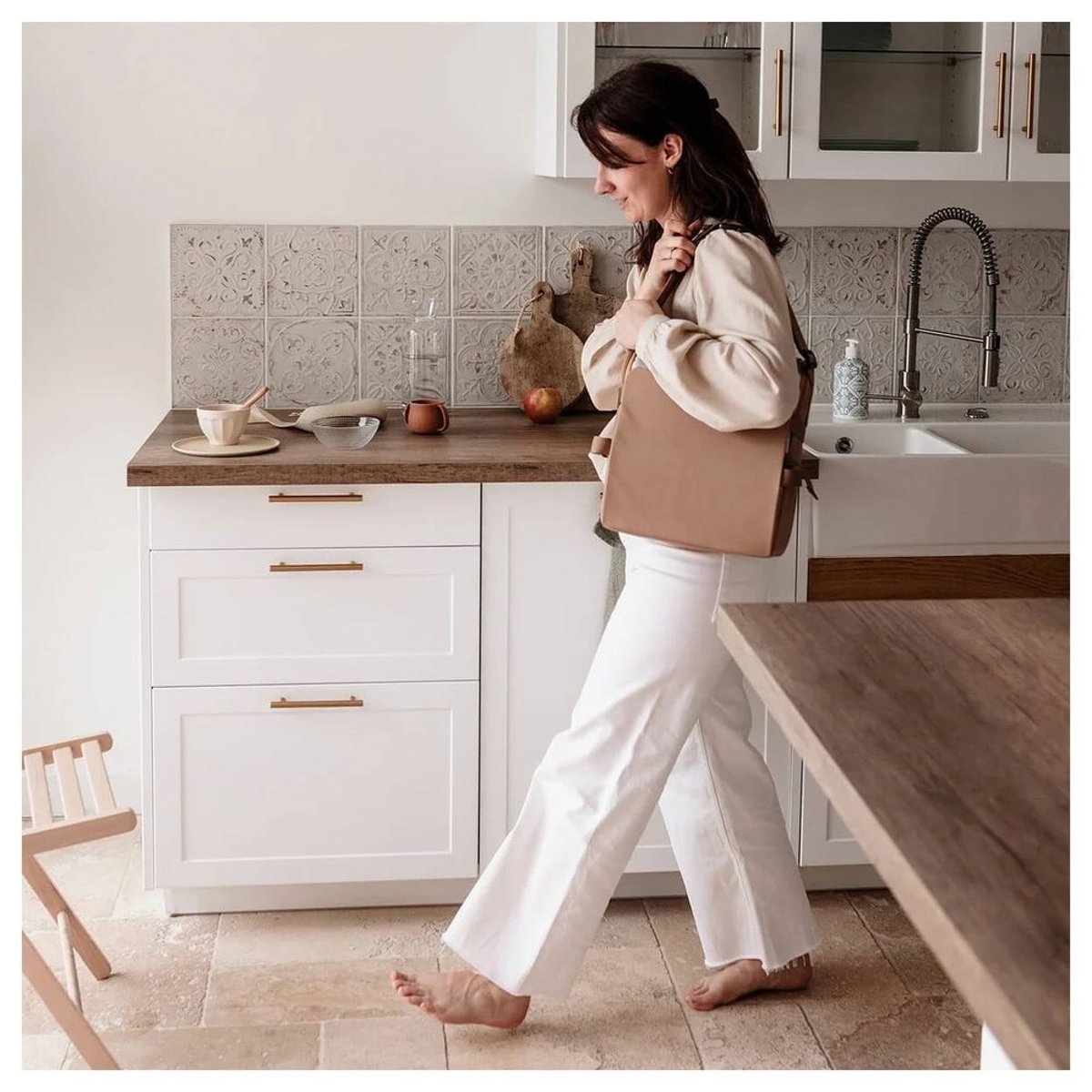 Réhausseur pour chaise bébé nomade camel, TINEO